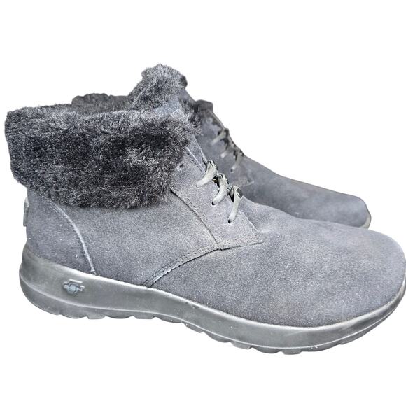 SKECHERS Women's Lace-Up Ankle Oxford Boots On-The-Go Joy Black 15506 Size 8 - Picture 1 of 8